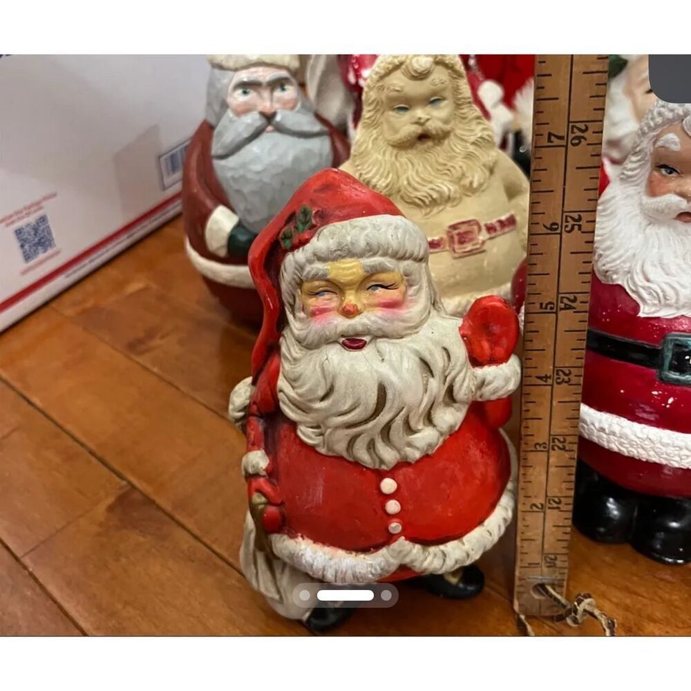 7" Vintage Japan santa bank papier-mâché rare
